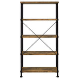 Analiese 2-piece Computer Desk Bookcase Set Rustic Nutmeg