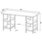 Kemper 59-inch 4-shelf Writing Desk Weathered Brown