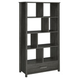 Furniture City Houma - Coaster - Dylan 68-inch 4-shelf Storage Bookshelf Weathered Grey - 801577