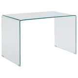 Ripley 47-inch Tempered Bent Glass Writing Desk Clear