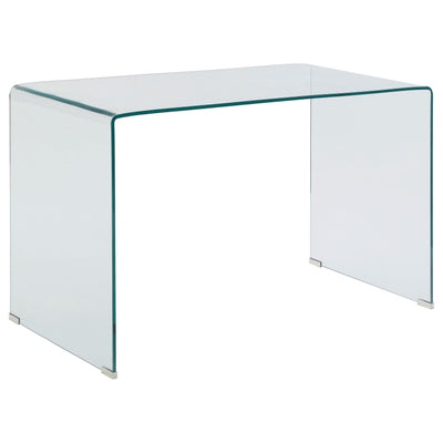 Ripley 47-inch Tempered Bent Glass Writing Desk Clear