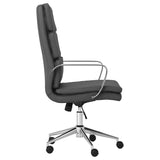 Ximena Upholstered Adjustable High Back Office Chair Grey