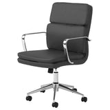 Ximena Upholstered Adjustable Mid Back Office Chair Black