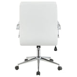 Ximena Upholstered Adjustable Mid Back Office Chair White