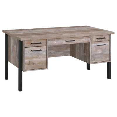 Furniture City Houma - Coaster - Samson 60-inch 4-drawer Office Computer Desk Weathered Oak - 801950
