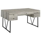 Furniture City Houma - Coaster - Analiese 63-inch 4-drawer Writing Desk Grey Driftwood - 801999