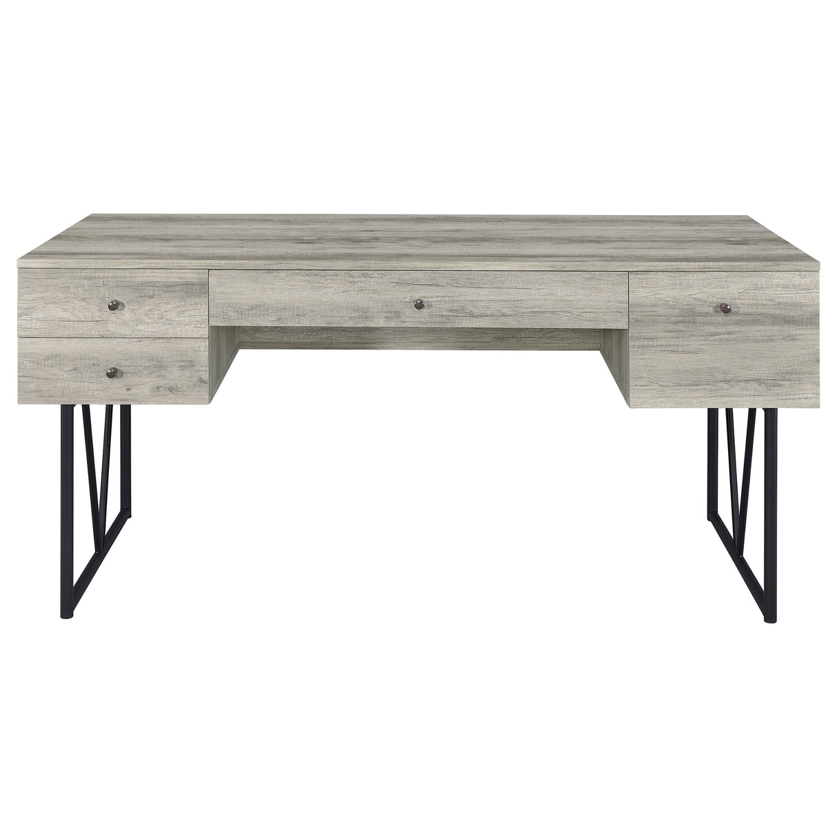 Analiese 63-inch 4-drawer Writing Desk Grey Driftwood