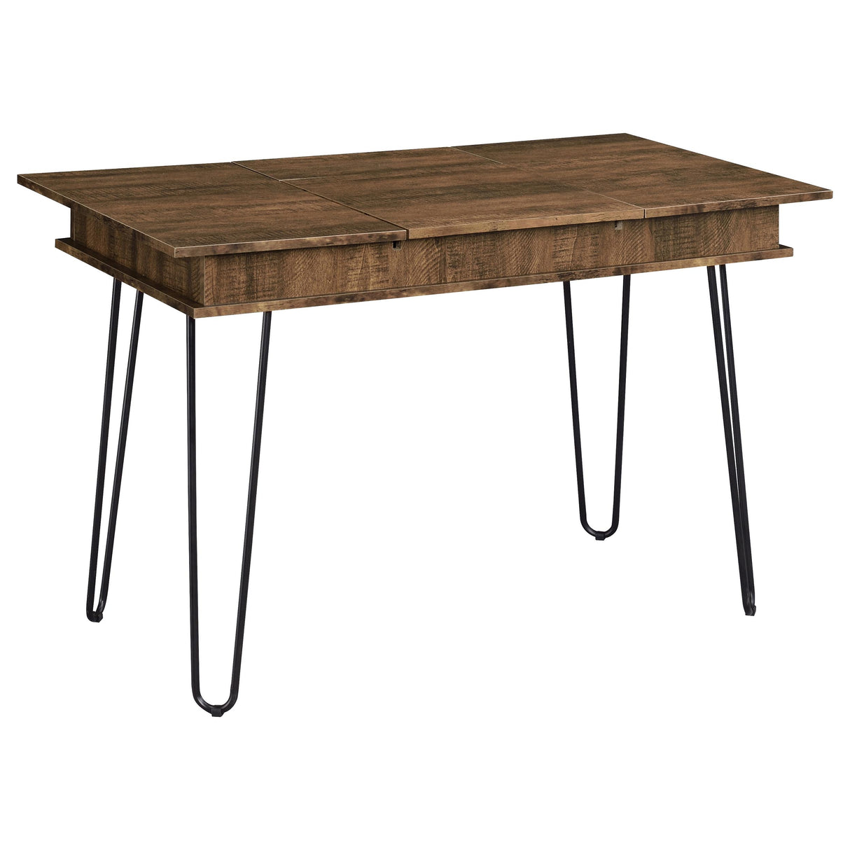 Furniture City Houma - Coaster - Sheeran 47-inch Writing Desk with Storage Rustic Amber - 802011