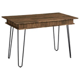 Furniture City Houma - Coaster - Sheeran 47-inch Writing Desk with Storage Rustic Amber - 802011