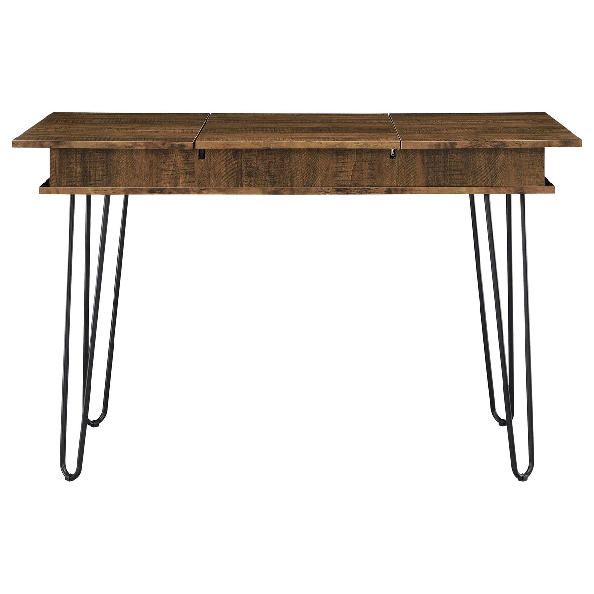 Sheeran 47-inch Writing Desk with Storage Rustic Amber