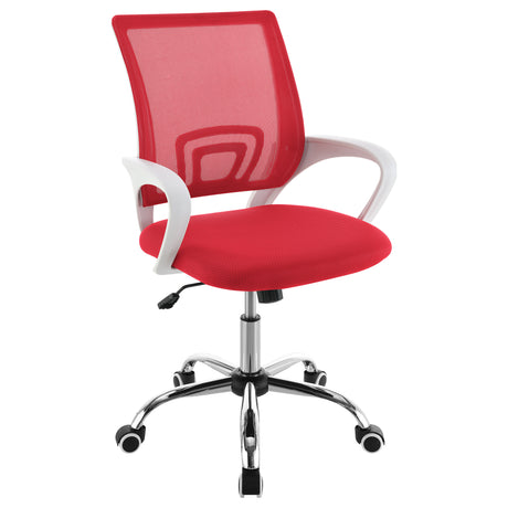 Furniture City Houma - Coaster - Felton Upholstered Adjustable Home Office Desk Chair Red - 802017