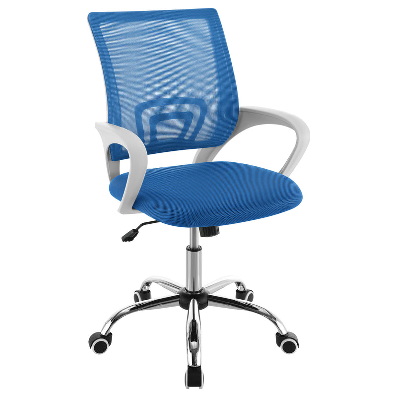 Furniture City Houma - Coaster - Felton Upholstered Adjustable Home Office Desk Chair Blue - 802018