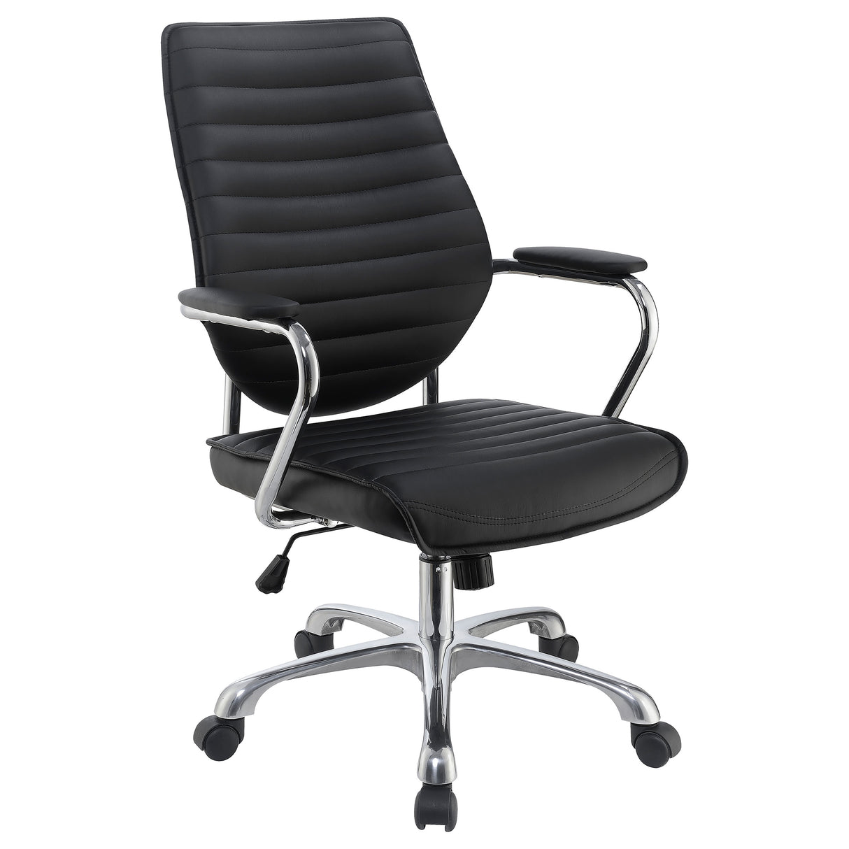 Furniture City Houma - Coaster - Chase Upholstered Adjustable Home Office Desk Chair Black - 802269