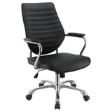 Furniture City Houma - Coaster - Chase Upholstered Adjustable Home Office Desk Chair Black - 802269