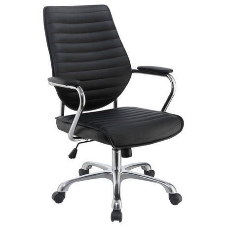 Furniture City Houma - Coaster - Chase Upholstered Adjustable Home Office Desk Chair Black - 802269