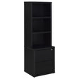 Furniture City Houma - Coaster - Westpark 3-shelf Bookcase USB and Lockable Drawer Black - 802703