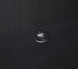 Westpark 3-shelf Bookcase USB and Lockable Drawer Black