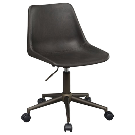 Furniture City Houma - Coaster - Carnell Upholstered Adjustable Home Office Desk Chair Brown - 803378