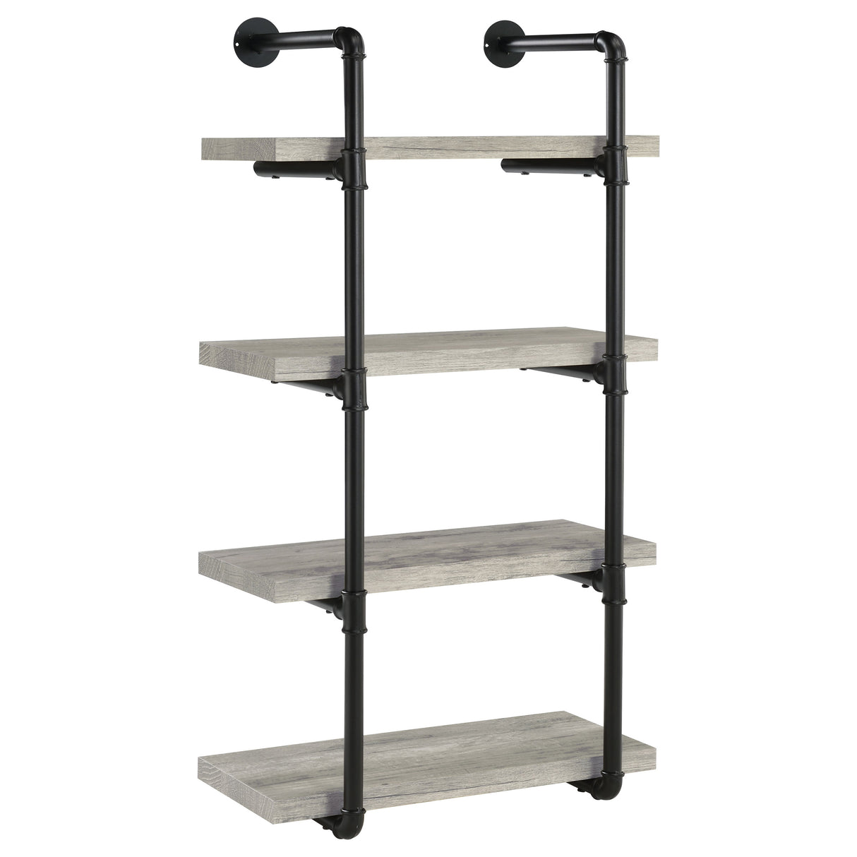 Furniture City Houma - Coaster - Elmcrest 24-inch 4-shelf Wall Bookshelf Grey Driftwood - 804416