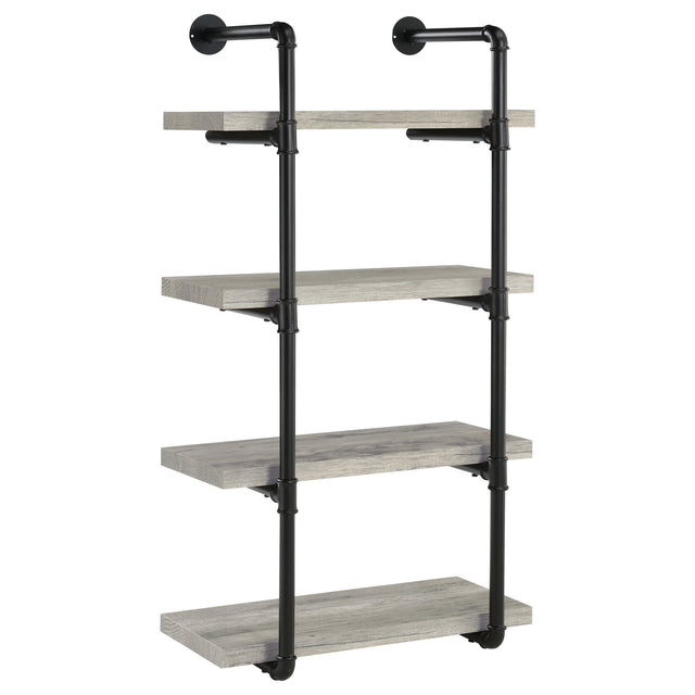 Furniture City Houma - Coaster - Elmcrest 24-inch 4-shelf Wall Bookshelf Grey Driftwood - 804416