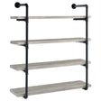 Furniture City Houma - Coaster - Elmcrest 39-inch 4-shelf Wall Bookshelf Grey Driftwood - 804427