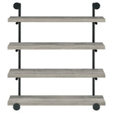 Elmcrest 39-inch 4-shelf Wall Bookshelf Grey Driftwood