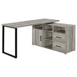 Furniture City Houma - Coaster - Hertford 59-inch L-Shape Computer Desk Grey Driftwood - 804462