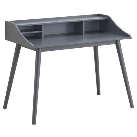 Furniture City Houma - Coaster - Percy 45-inch 4-compartment Writing Desk Grey - 804497