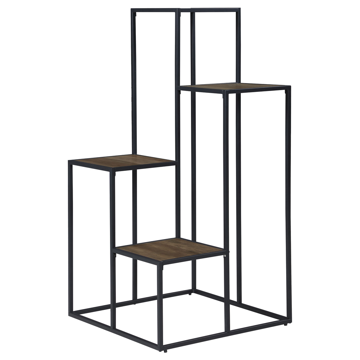 Furniture City Houma - Coaster - Rito 4-tier Multi-Display Shelf Rustic Brown and Black - 805670