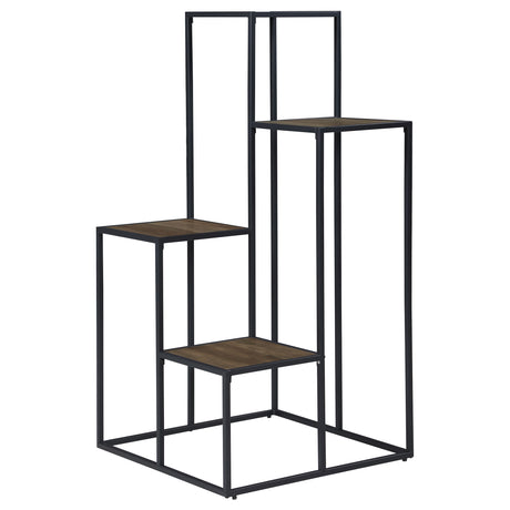 Furniture City Houma - Coaster - Rito 4-tier Multi-Display Shelf Rustic Brown and Black - 805670
