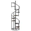 Furniture City Houma - Coaster - Roseglen 69-inch 8-shelf Staircase Bookshelf Rustic Brown - 805675