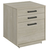 Furniture City Houma - Coaster - Loomis 3-drawer Home Office File Cabinet Whitewashed Grey - 805882