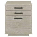 Loomis 3-drawer Home Office File Cabinet Whitewashed Grey