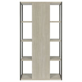 Loomis 72-inch 4-shelf Bookshelf Whitewashed Grey