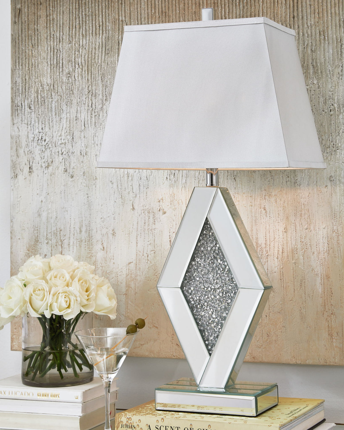 Prunella - Mirror Table Lamp - Silver Finish