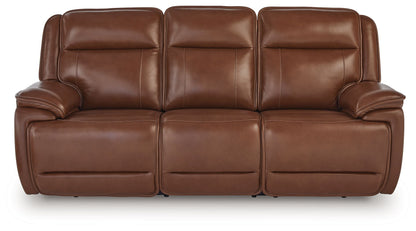 Healy Pier - Power Reclining Sofa / Adj Headrest - Chocolate