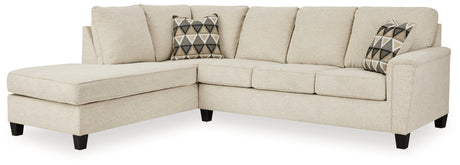 Furniture City Houma - Ashley Furniture - Abinger 2-Piece Sleeper Sectional with Chaise - LAF 2-Piece Sleeper Sectional with Chaise / Smoke - 83905S4