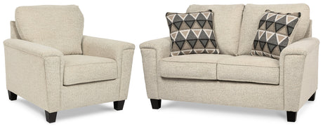 Furniture City Houma - Ashley Furniture - Abinger Loveseat and Chair - Loveseat and Chair / Natural - 83904U2
