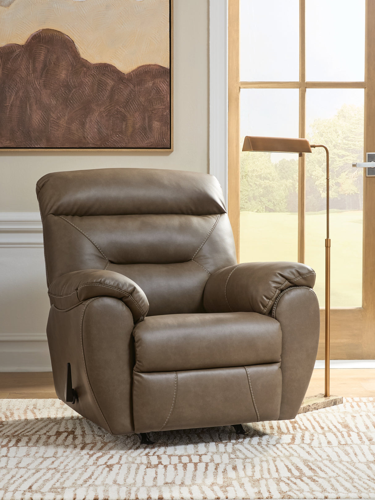 Furniture City Houma - Ashley Furniture - Elksworth Recliner - Rocker Recliner / Biscotti - PC8400225
