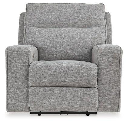 Biscoe - Power Recliner /Adj Headrest - Pewter