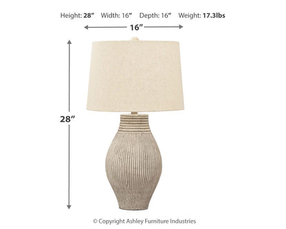 Layal - Paper Table Lamp  - Beige
