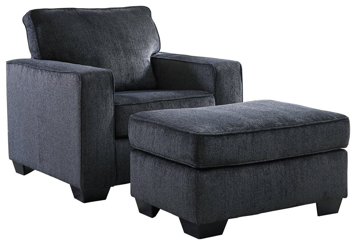 Furniture City Houma - Ashley Furniture - Altari Chair and Ottoman - Chair and Ottoman - 87213U2