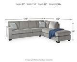 Altari 2-Piece Sleeper Sectional, Loveseat and Ottoman