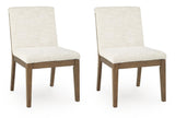 Marxmore - Dining Upholstered Side Chair (Set of 2) - Beige / Brown