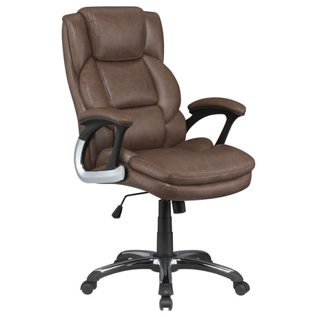 Furniture City Houma - Coaster - Nerris Upholstered Adjustable Home Office Desk Chair Brown - 881184