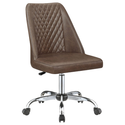 Furniture City Houma - Coaster - Althea Upholstered Adjustable Home Office Desk Chair Brown - 881197