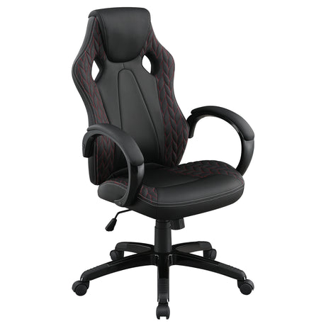 Furniture City Houma - Coaster - Carlos Upholstered Adjustable Home Office Desk Chair Black - 881426