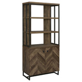 Furniture City Houma - Coaster - Millbrook 71-inch 2-door Storage Bookshelf Rustic Oak - 882093