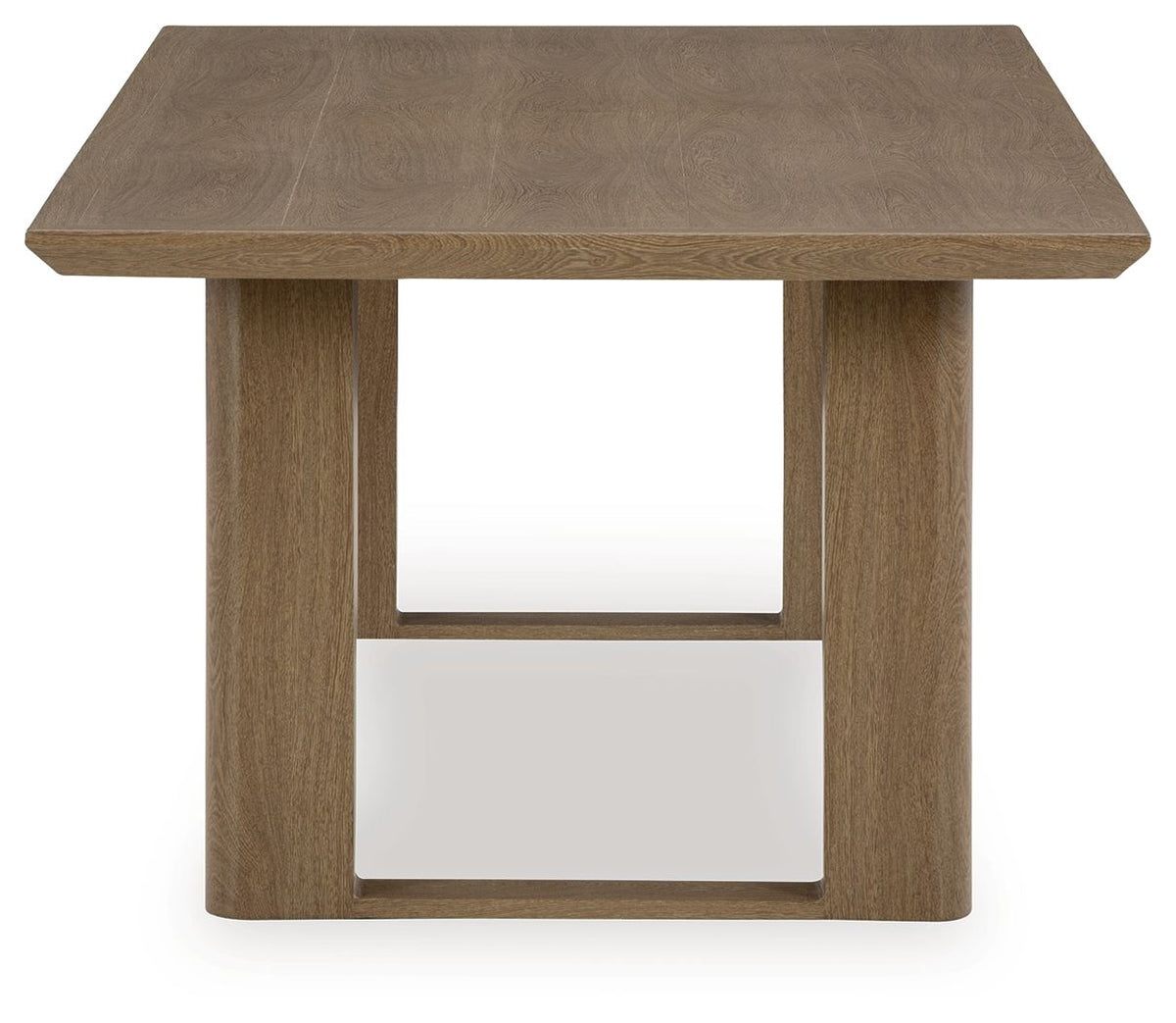 Serene Bay - Rectangular Dining Table With Umbrella Option - Dark Brown