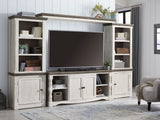 Havalance - 4 Pc. - Entertainment Center - 67" TV Stand - Brown / Beige